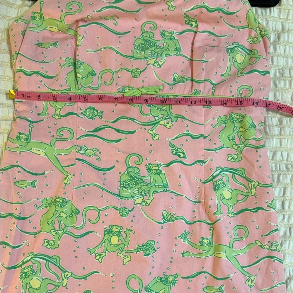 Lilly Pulitzer Pink and Green Mini Dress size 12 - Picture 5 of 6